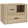 Mesita De Noche | Mesa Auxiliar | Mesilla Madera Contrachapada Roble Sonoma 60x36x45 Cm Cfw82272