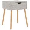 Mesita De Noche | Mesa Auxiliar | Mesilla Madera De Ingeniería Gris Hormigón 40x40x56 Cm Cfw59536