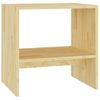 Mesita De Noche | Mesa Auxiliar | Mesilla Madera Maciza De Pino 40x30,5x40 Cm Cfw25030