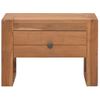 Mesita De Noche | Mesa Auxiliar | Mesilla Madera Maciza De Teca 50x30x35 Cm Cfw36806