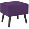 Mesita De Noche | Mesa Auxiliar | Mesilla Morado Oscuro 40x35x40 Cm Terciopelo Cfw41733