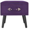 Mesita De Noche | Mesa Auxiliar | Mesilla Morado Oscuro 40x35x40 Cm Terciopelo Cfw41733