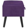 Mesita De Noche | Mesa Auxiliar | Mesilla Morado Oscuro 40x35x40 Cm Terciopelo Cfw41733