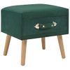 Mesita De Noche | Mesa Auxiliar | Mesilla Verde 40x35x40 Cm Terciopelo Cfw30402