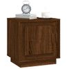 Pack 2 Uds Mesita Noche | Mesa Auxiliar | Mesilla Madera Contrachapada Marrón Roble 44x35x45cm Cfw69755