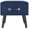 Pack 2 Uds Mesitas De Noche | Mesa Auxiliar | Mesilla 40x35x40 Cm Terciopelo Azul Cfw81406