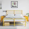 Pack 2 Uds Mesitas De Noche | Mesa Auxiliar | Mesilla Acero Amarillo 34,5x39x44 Cm Cfw25777