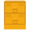 Pack 2 Uds Mesitas De Noche | Mesa Auxiliar | Mesilla Acero Amarillo 34,5x39x44 Cm Cfw25777