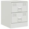 Pack 2 Uds Mesitas De Noche | Mesa Auxiliar | Mesilla Acero Blanco 34,5x39x44 Cm Cfw70060