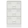 Pack 2 Uds Mesitas De Noche | Mesa Auxiliar | Mesilla Acero Blanco 34,5x39x62 Cm Cfw71258