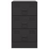 Pack 2 Uds Mesitas De Noche | Mesa Auxiliar | Mesilla Acero Negro 34,5x39x62 Cm Cfw65603