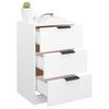 Pack 2 Uds Mesitas De Noche | Mesa Auxiliar | Mesilla Color Blanco 40x36x65 Cm Cfw61747