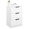 Pack 2 Uds Mesitas De Noche | Mesa Auxiliar | Mesilla Color Blanco 40x36x65 Cm Cfw61747