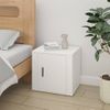 Pack 2 Uds Mesitas De Noche | Mesa Auxiliar | Mesilla Color Blanco 50x39x47 Cm Cfw60652