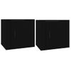 Pack 2 Uds Mesitas De Noche | Mesa Auxiliar | Mesilla Color Negro 50x39x47 Cm Cfw47054