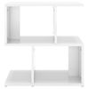 Pack 2 Uds Mesitas De Noche | Mesa Auxiliar | Mesilla Contrachapada Blanco Brillo 50x30x51,5cm Cfw25139