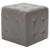 Pack 2 Uds Mesitas De Noche | Mesa Auxiliar | Mesilla Cuero Sintético Gris 30x30x30 Cm Cfw74144