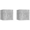 Pack 2 Uds Mesitas De Noche | Mesa Auxiliar | Mesilla Gris Hormigón 30,5x30x30cm Cfw69836