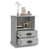 Pack 2 Uds Mesitas De Noche | Mesa Auxiliar | Mesilla Gris Sonoma 43x36x60 Cm Cfw97414