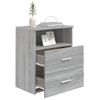 Pack 2 Uds Mesitas De Noche | Mesa Auxiliar | Mesilla Gris Sonoma 50x32x60 Cm Cfw44134