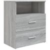 Pack 2 Uds Mesitas De Noche | Mesa Auxiliar | Mesilla Gris Sonoma 50x32x60 Cm Cfw44134