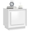 Pack 2 Uds Mesitas De Noche | Mesa Auxiliar | Mesilla Madera Blanco Brillante 44x35x45 Cm Cfw49262