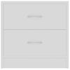 Pack 2 Uds Mesitas De Noche | Mesa Auxiliar | Mesilla Madera Contrachapada Blanco 40x30x40 Cm Cfw98377