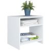 Pack 2 Uds Mesitas De Noche | Mesa Auxiliar | Mesilla Madera Contrachapada Blanco 40x30x40 Cm Cfw91910