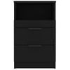 Pack 2 Uds Mesitas De Noche | Mesa Auxiliar | Mesilla Madera Contrachapada Color Negro Cfw76812