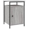 Pack 2 Uds Mesitas De Noche | Mesa Auxiliar | Mesilla Madera Contrachapada Gris 40x42x60 Cm Cfw34478