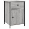 Pack 2 Uds Mesitas De Noche | Mesa Auxiliar | Mesilla Madera Contrachapada Gris 40x42x60 Cm Cfw70835