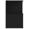 Pack 2 Uds Mesitas De Noche | Mesa Auxiliar | Mesilla Madera Contrachapada Negro 35x35x55 Cm Cfw68287