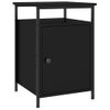 Pack 2 Uds Mesitas De Noche | Mesa Auxiliar | Mesilla Madera Contrachapada Negro 40x42x60 Cm Cfw56345