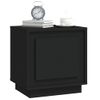 Pack 2 Uds Mesitas De Noche | Mesa Auxiliar | Mesilla Madera Contrachapada Negro 44x35x45 Cm Cfw42228