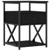 Pack 2 Uds Mesitas De Noche | Mesa Auxiliar | Mesilla Madera De Ingeniería Negro 40x42x55 Cm Cfw15070