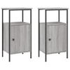 Pack 2 Uds Mesitas De Noche | Mesa Auxiliar | Mesilla Madera Ingeniería Gris Sonoma 41x31x80cm Cfw71754