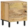 Pack 2 Uds Mesitas De Noche | Mesa Auxiliar | Mesilla Madera Maciza De Mango 40x33x46 Cm Cfw45147