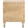 Pack 2 Uds Mesitas De Noche | Mesa Auxiliar | Mesilla Madera Maciza De Mango 40x33x46 Cm Cfw47923