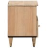 Pack 2 Uds Mesitas De Noche | Mesa Auxiliar | Mesilla Madera Maciza De Mango 40x33x46 Cm Cfw83739