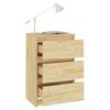 Pack 2 Uds Mesitas De Noche | Mesa Auxiliar | Mesilla Madera Maciza De Pino 40x29,5x64 Cm Cfw12494