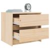 Pack 2 Uds Mesitas De Noche | Mesa Auxiliar | Mesilla Madera Maciza De Pino 40x31x35,5 Cm Cfw11511