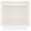 Pack 2 Uds Mesitas De Noche | Mesa Auxiliar | Mesilla Madera Maciza De Pino Blanco 40x30x40 Cm Cfw65415