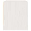 Pack 2 Uds Mesitas De Noche | Mesa Auxiliar | Mesilla Madera Maciza Pino Blanco 40x30,5x35,5cm Cfw20992