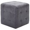 Pack 2 Uds Mesitas De Noche | Mesa Auxiliar | Mesilla Piel De Ante Artificial Gris 30x30x30cm Cfw62359