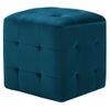 Pack 2 Uds Mesitas De Noche | Mesa Auxiliar | Mesilla Terciopelo Azul 30x30x30 Cm Cfw83862