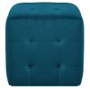 Pack 2 Uds Mesitas De Noche | Mesa Auxiliar | Mesilla Terciopelo Azul 30x30x30 Cm Cfw83862