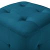 Pack 2 Uds Mesitas De Noche | Mesa Auxiliar | Mesilla Terciopelo Azul 30x30x30 Cm Cfw83862