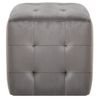 Pack 2 Uds Mesitas De Noche | Mesa Auxiliar | Mesilla Terciopelo Gris 30x30x30 Cm Cfw15383