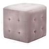 Pack 2 Uds Mesitas De Noche | Mesa Auxiliar | Mesilla Terciopelo Rosa 30x30x30 Cm Cfw79272