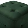 Pack 2 Uds Mesitas De Noche | Mesa Auxiliar | Mesilla Terciopelo Verde 30x30x30 Cm Cfw10492